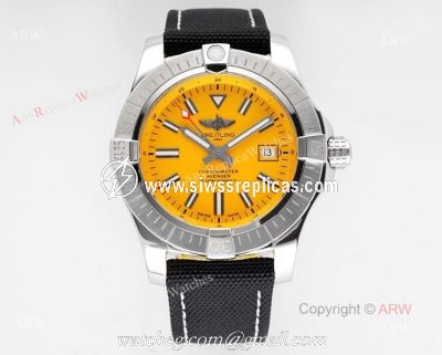 (BLSF) New Breitling Avenger Seawolf Yellow Face Swiss Replica Watches 45mm