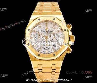 OM Factory Swiss Replica Audemars Piguet Royal Oak Silver And Gold Chronograph Watch