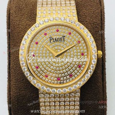 High End Replica Gold Piaget Diamond Watch Swiss Quartz Watch For Lovers