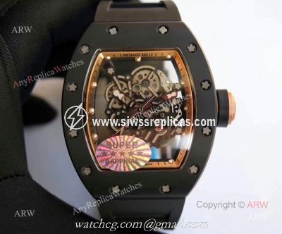 KV Factory Swiss Replica Richard Mille RM 055 Bubba Watson Skeleton Watches