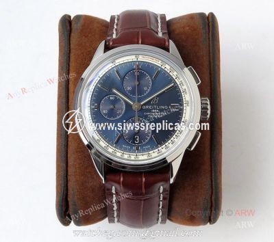 (BLS) New Breitling Knockoff Watches For Sale Replica Breitling Premier Chronograph Blue Face Watch