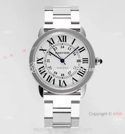 Best Copy MenS Cartier Watch  Ronde De Cartier Stainless Steel Watch