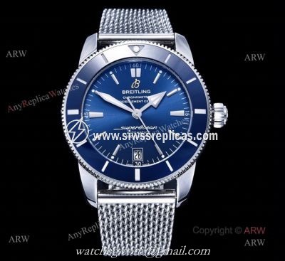 (GF) Asia 2824 Breitling Superocean ii 42 Blue Dial Swiss Replica Watches