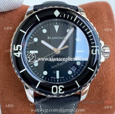 Best Copy Blancpain Fifty Fathoms Watch Black Bezel Citizen 8215