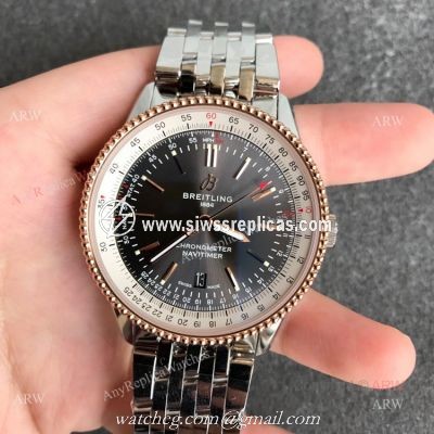 New Breitling Navitimer Automatic 41 Rose Gold Grey Dial Replica Watches