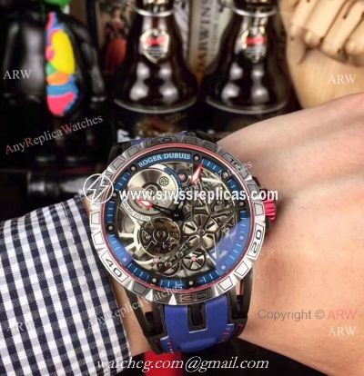 Roger Dubuis Excalibur Spider Black Plated Titanium Case Replica Watch