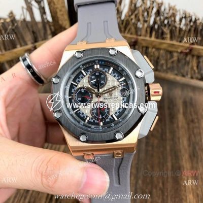 Copy Audemars Piguet Michael Schumacher Rose Gold Black Bezel Watches