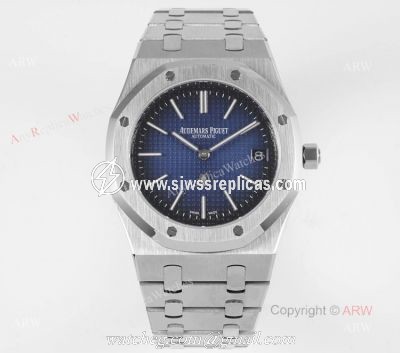 Swiss Replica Audemars Piguet Royal Oak 15202 Blue Dial Stainless Steel Watch 39mm