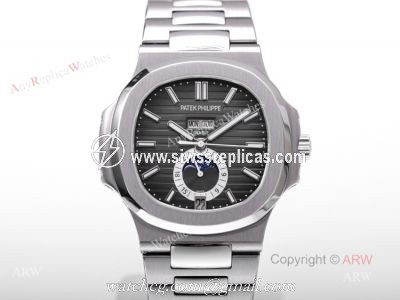 V9 Factory Replica Patek Philippe AAA Nautilus 5726 Gray Dial Moon Phase Watch