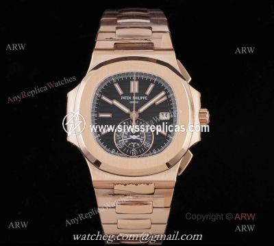 3K Factory Patek Philippe Nautilus Rose Gold 5980 Chronograph Swiss Replica Watches