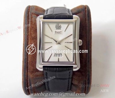 Best Replica Piaget Emperador Silver Dial Stainless Steel Mens Watch