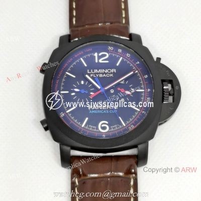 New Panerai Flyback PAM00725 Black Case Watch 44MM