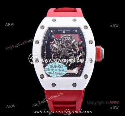 Swiss Replica Richard Mille Bubba Watson Price Online Richard Mille RM 055 White Ceramic Watch