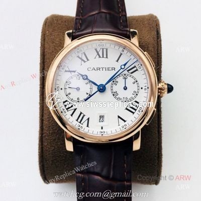 (GZF) 1:1 New Faux Cartier Ronde De Cartier Chronograph Watch 40mm