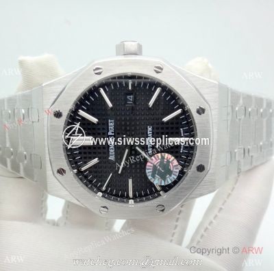 ZF Factory Audemars Piguet Royal Oak Swiss 9015 Watch 41mm Black Dial Stainless Steel