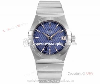 New vsf Watches Swiss Omega Constellation Blue Dial Stainless Steel Replica Watches