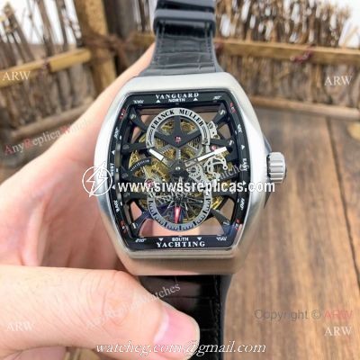 New Copy Franck Muller Vanguard Yachting Anchor Men Watch Skeleton Dial
