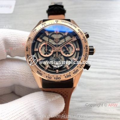 Best Quality Tag Heuer Carrera Rose Gold Skeleton Watches
