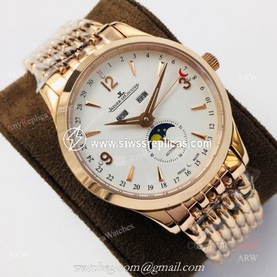 (JLF) New Replica Jaeger-Lecoultre Moonphase Rose Gold Automatic Watch 40mm