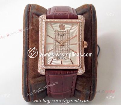 Swiss Replica Mens Piaget Emperador Rose Gold Diamond Watch