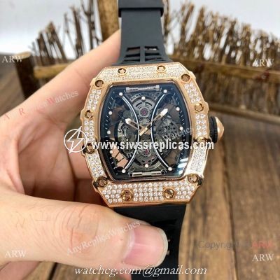 New Copy Richard Mille RM53-01 Pablo Macdonough Watch Rose Gold Diamond