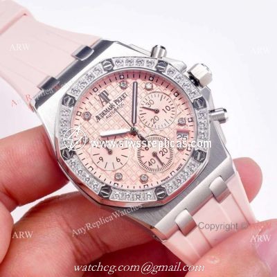 Audemars Piguet Royal Oak Offshore Watches Diamond Bezel Pink Dial