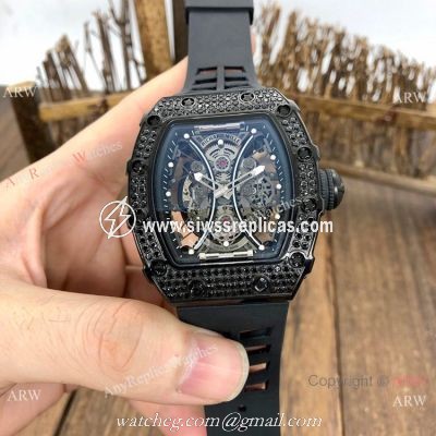 New Copy Richard Mille RM 53-01 Pablo Macdonough Watch All Black with Diamond