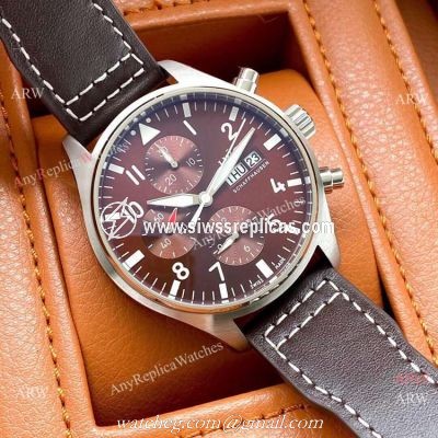 New Copy IWC Big Pilots Chronogaph Watch Chocolate Dial