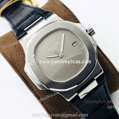 PFF Factory Patek Philippe New Onyx Face Leather Strap Watch Swiss Model