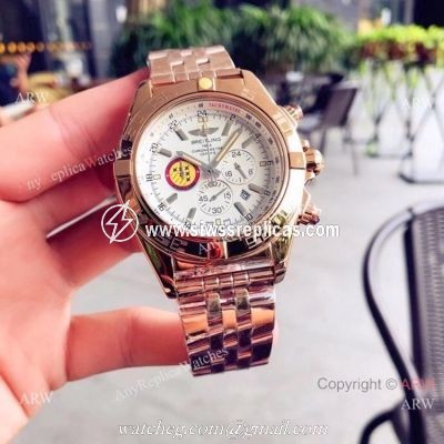 Rose Gold Breitling Chronomat B01 Replica Watches 43mm
