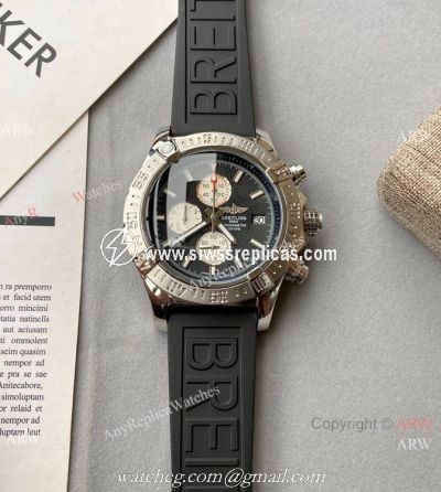 Copy Breitling Super Avenger II Black Chronograph Dial Watch