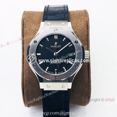 AAA Swiss Replica Hublot Classic Fusion Women Watches Swiss 2892 Black Dial