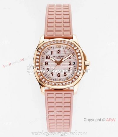 PPF Factory Patek Philippe Aquanaut Cal.324 Watch Copy Rose Gold and Pink