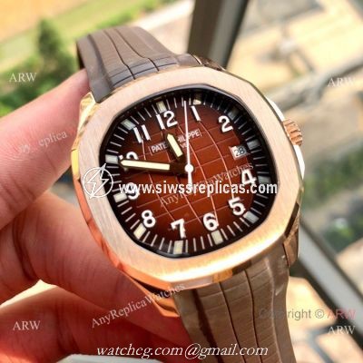 Buy Replica Patek Philippe Aquanaut 39mm Watches Rose Gold and Brown