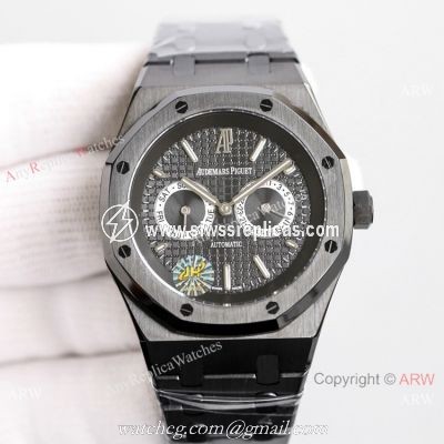 Swiss Model Audemars Piguet Royal Oak Moon Phase Watch 41mm Solid Black