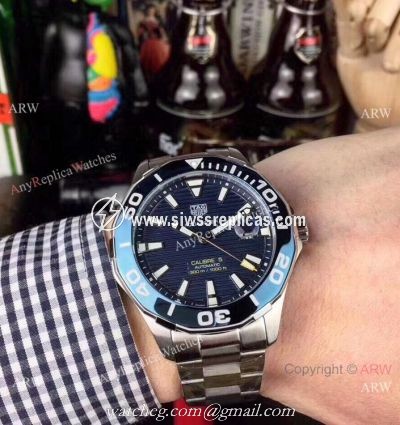 Copy Tag Heuer Aquaracer Calibre 5 Blue Ceramic Bezel Watches