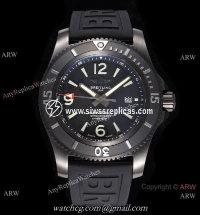 2020 New! Swiss Copy Breitling Superocean Automatic Black Steel Watch 46mm