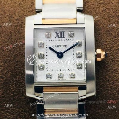 Super Clone Cartier CC 708177 Tank Francaise Lady Watch with Diamond