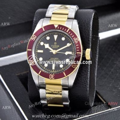 Copy Tudor Heritage Black Bay Two Tone Blue Bezel Watches