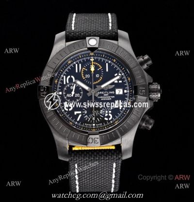 Swiss Grade Clone Breitling Super Avenger II 7750 Watch All Black