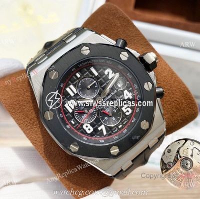 Audemars Piguet Royal Oak Offshore 42mm Watches Black Leather Strap