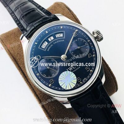 Swiss Grade 1 Copy IWC Portuguese Annual Calendar YLF v2 Version Watch Blue Face