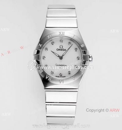 NEW Swiss Copy Omega Constellation Silver Steel Watch 28mm Women