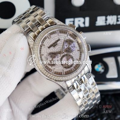 Top Replica Patek Philippe Iced Out Watch Swiss 9100 Movement 41mm