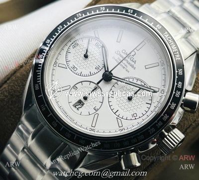 TW Factory Omega Speedmaster 7750 Chronograph Watch Replica White Dial