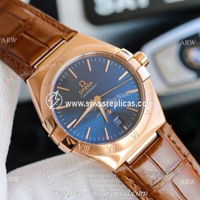 New! Swiss Copy Omega Constellation Gents Watches Rose Gold 39mm