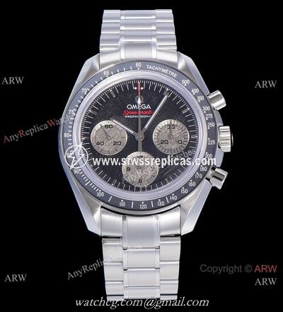 1-1 Best Replica OM Factory Omega Speedmaster Apollo 11 Watch Gray Sub-dials