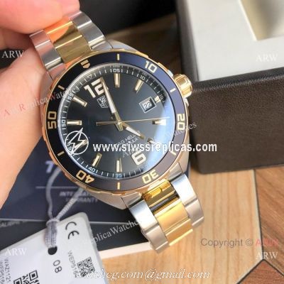 Swiss Replica TAG Heuer Formula One Watch Two Tone Black Dial