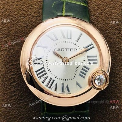 Swiss Copy Cartier Ballon Bleu De Quartz Watch Rose Gold 30mm