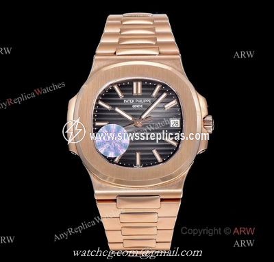 (GR) V2 Version  5711 Patek Philippe Nautilus Rose Gold Grey Dial Swiss Clone Watches